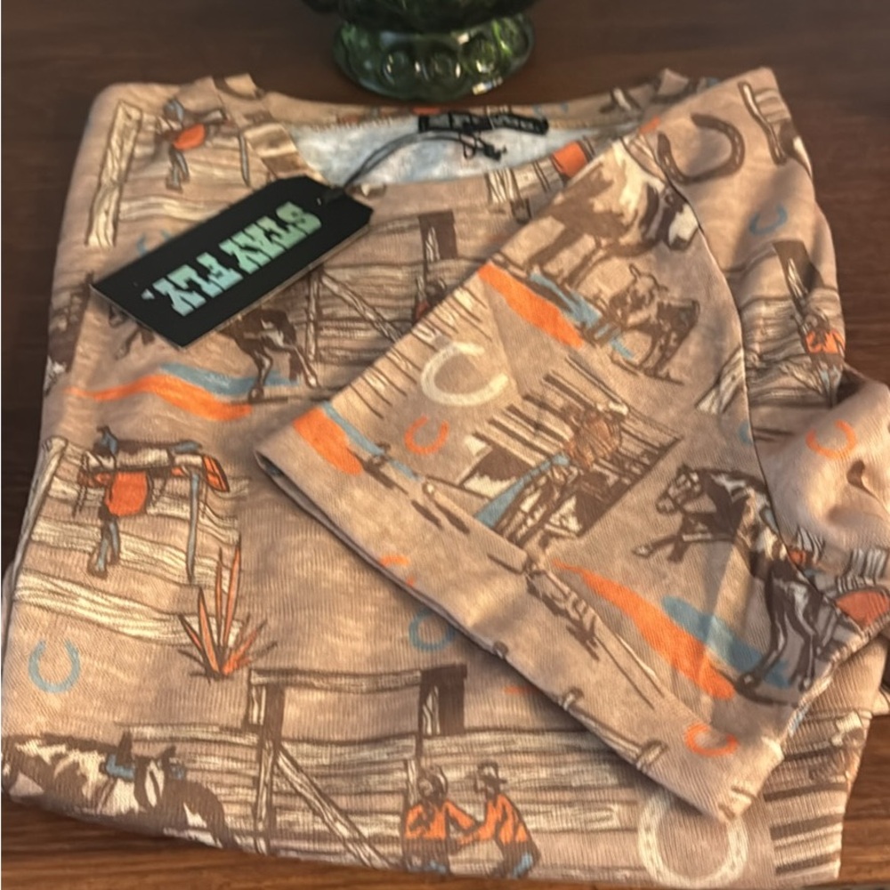Women's Short Sleeve Tee - Brown - Picture 2 of 3